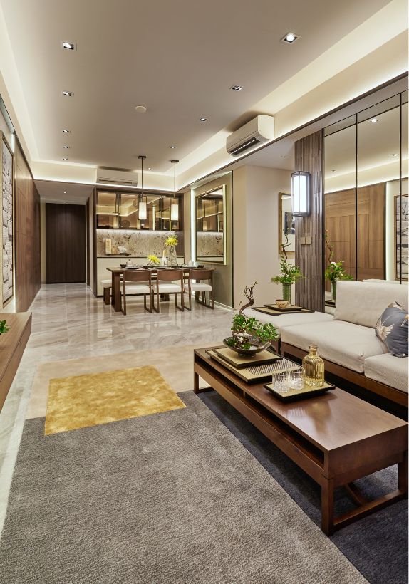 Tembusu Grand, modern interior design, luxurious touches.
