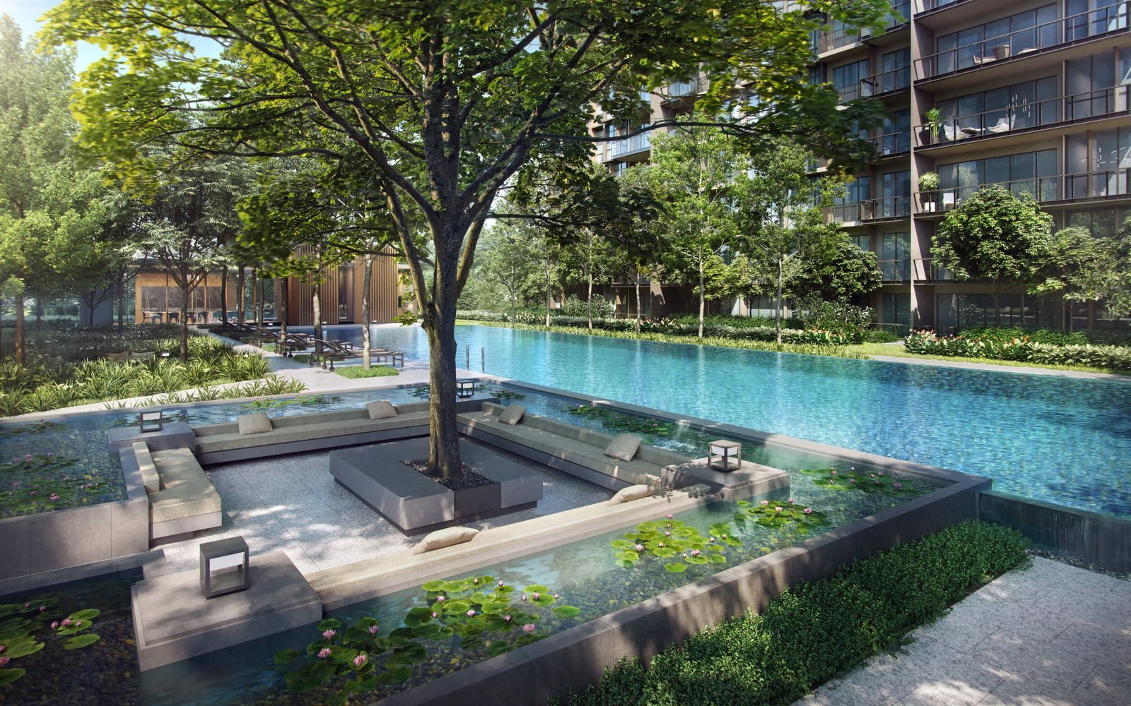 Water Lily Courtyard at Tembusu Grand