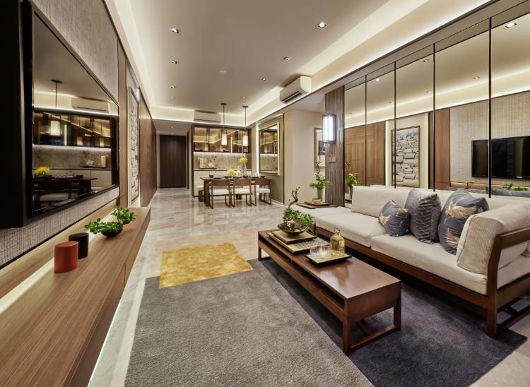 Luxury apartment interior at Tembusu Grand